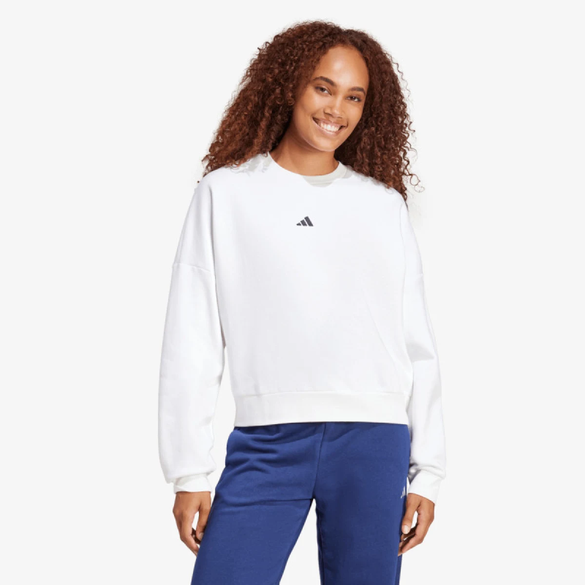 Dámská zateplená mikina ADIDAS W SL FC SWT WHITE BLACK · záber 2