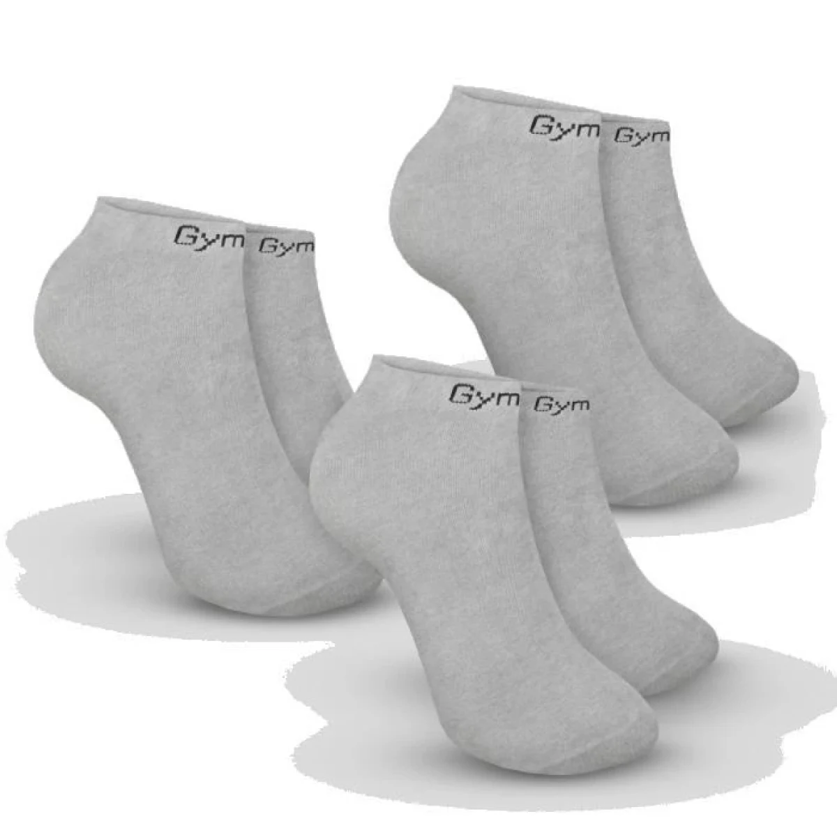 GymBeam Ponožky Ankle Socks 3Pack Grey - Barva: sivá · záber 1