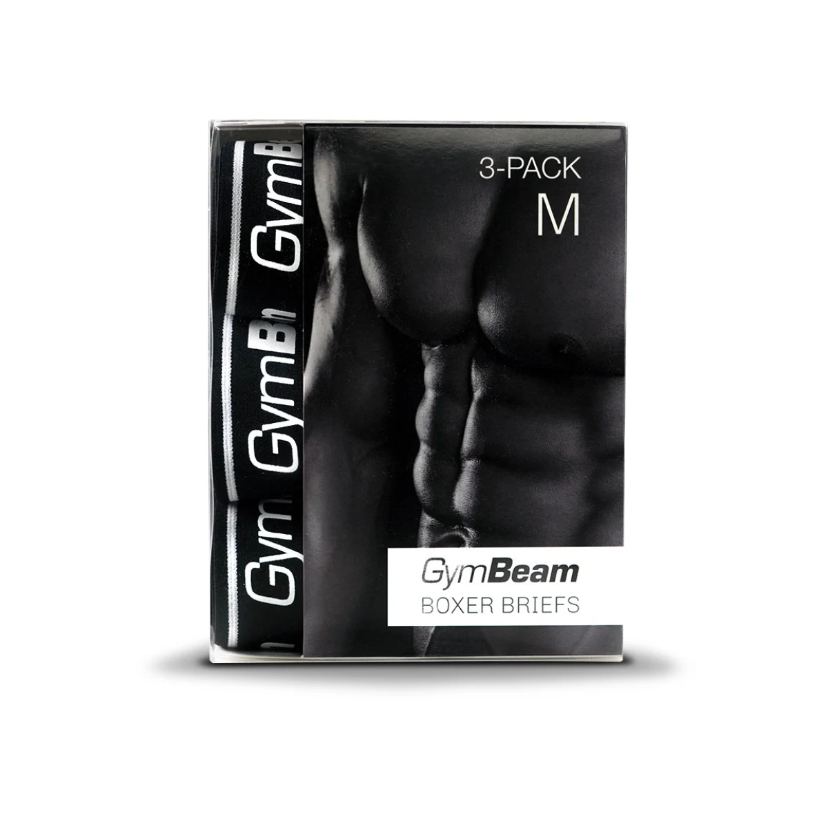GymBeam Muške Bokserice 3Pack - Veličina: S | Boja: Crna | Težina: 0,22 g | Pakiranje: 3 · záber 1