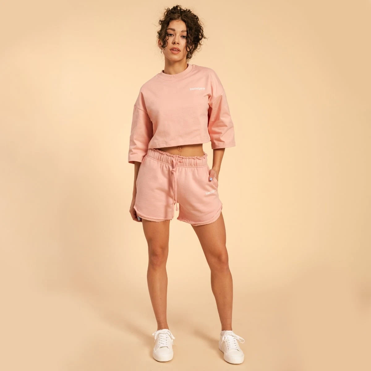 BeastPink Women‘s Serenity Cropped T-shirt Pink - Veličina: XL | Boja: Roza | Težina: 0,281 g | Pakiranje: 70 · záber 5