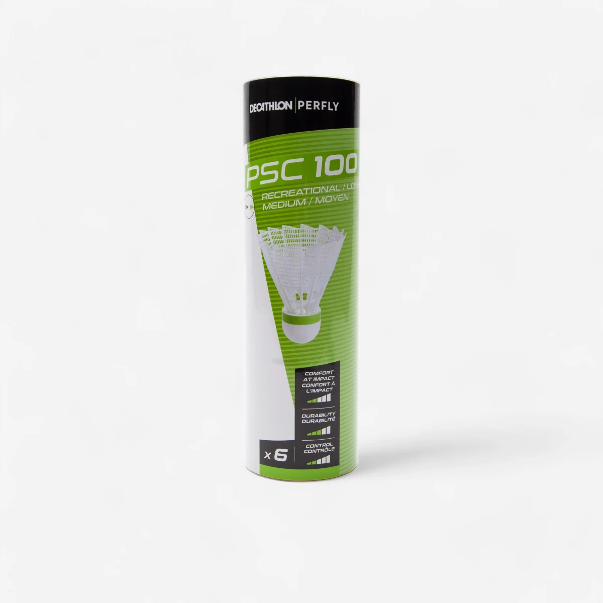 DECATHLON Plastový košík PSC 100 medium 6 ks biely bez · záber 1