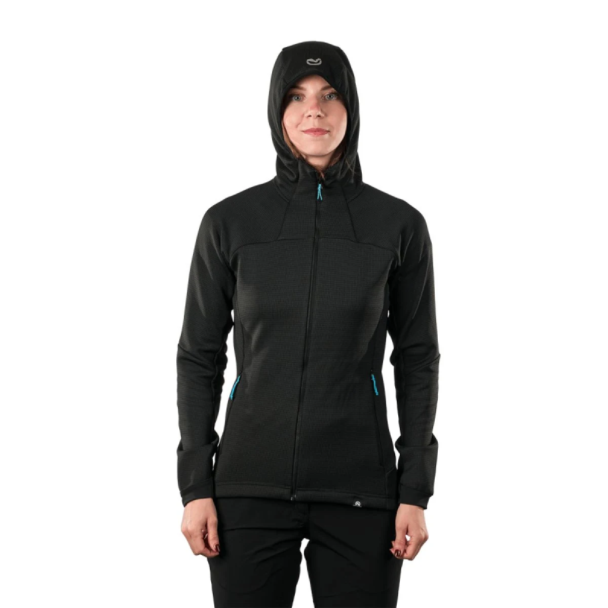 Dámská turistická fleece mikina s kapucí NORTHFINDER RHIANNA-411greyblack · záber 3