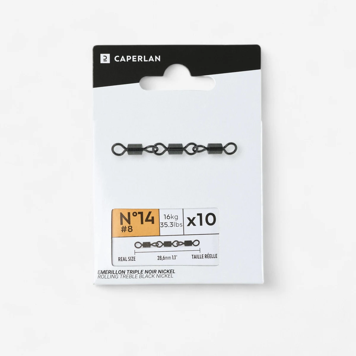 CAPERLAN Trojitý obrtlík Rolling Black Nickel 14 · záber 1