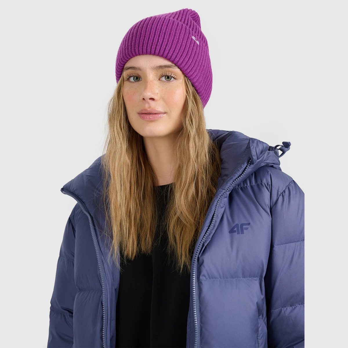 Dámská beanie čepice - fialová · záber 1