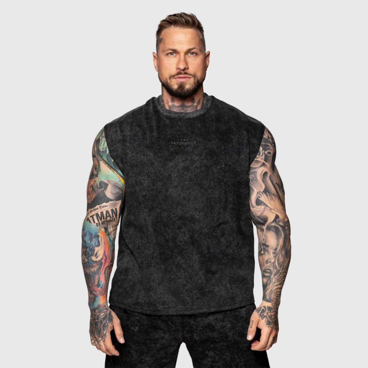 Tielko Iron Aesthetics Muscle Tee, washed black · záber 1