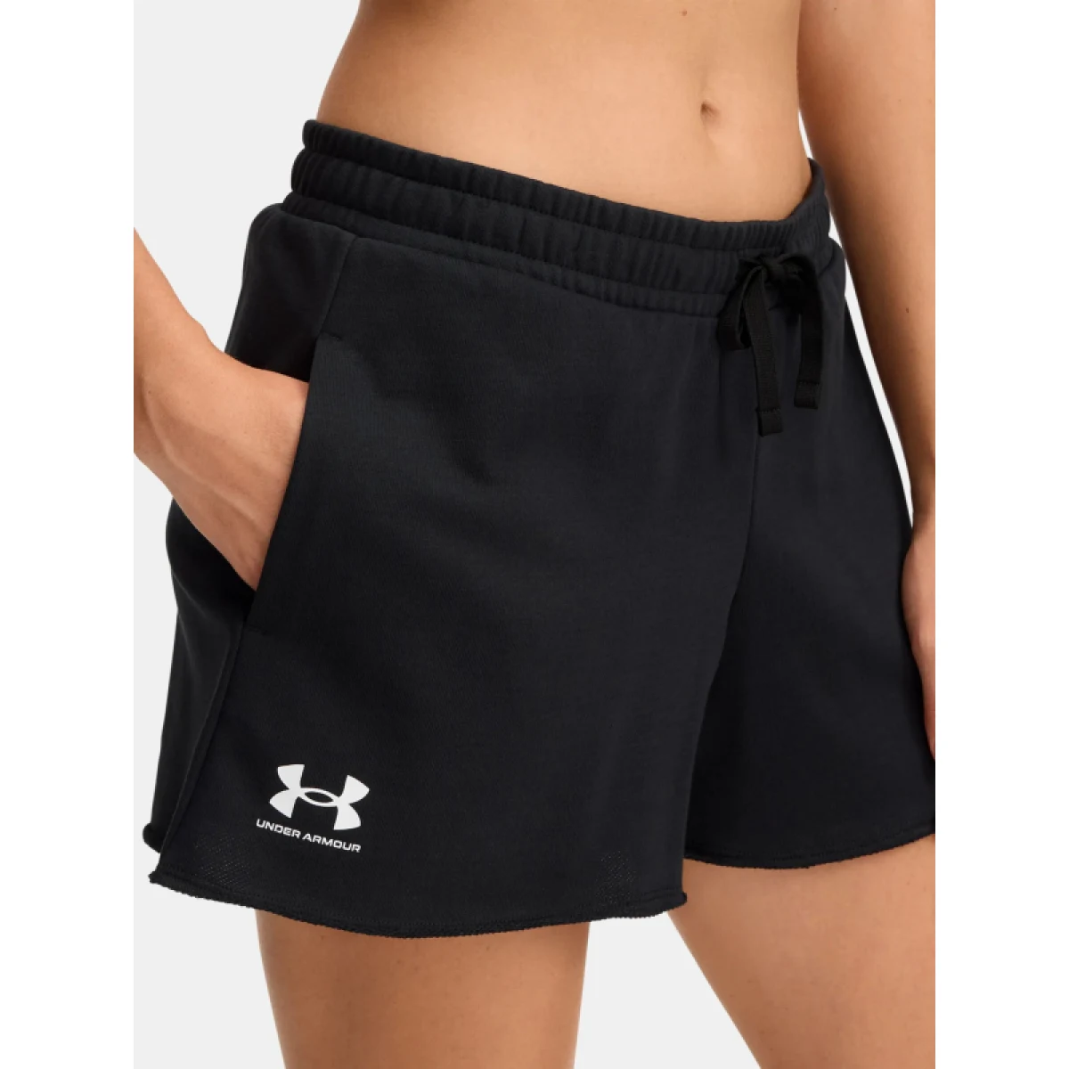 Dámské teplákové kraťasy UNDER ARMOUR UA Rival Terry Short-BLK · záber 2