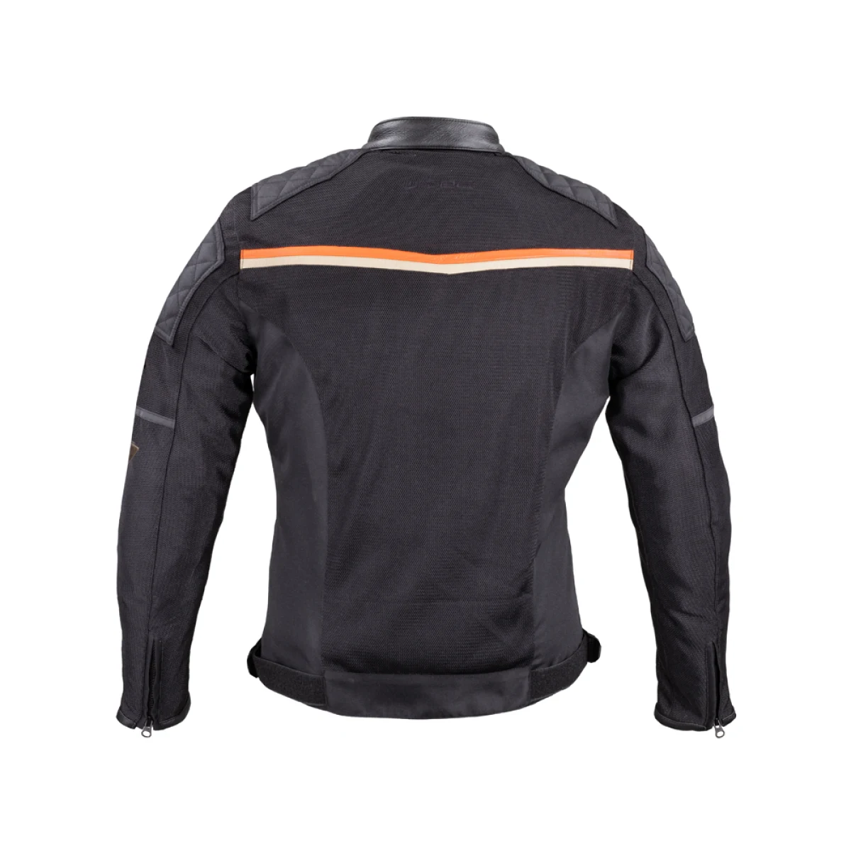 Letná moto bunda W-TEC 2Stripe Farba čierno-béžovo-oranžová II, · záber 5