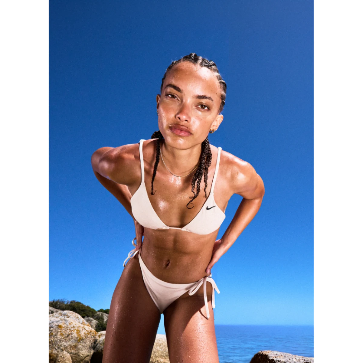 Női fürdőruha alsó NIKE SWIM Essential CHALK · záber 5