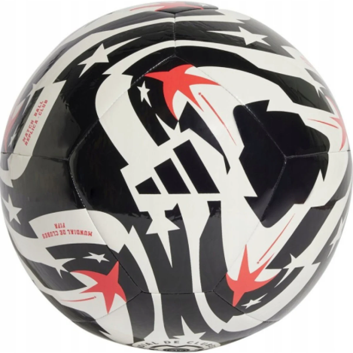 Fotbalový míč ADIDAS FCWC CLB WHITE BLACK LUCRED · záber 1