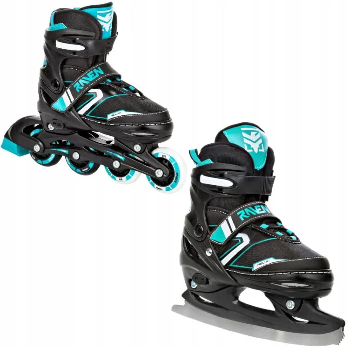 Raven Helixi Black/Mint 3v1 - Velikost: 38-42 | Barva: Čierna · záber 3