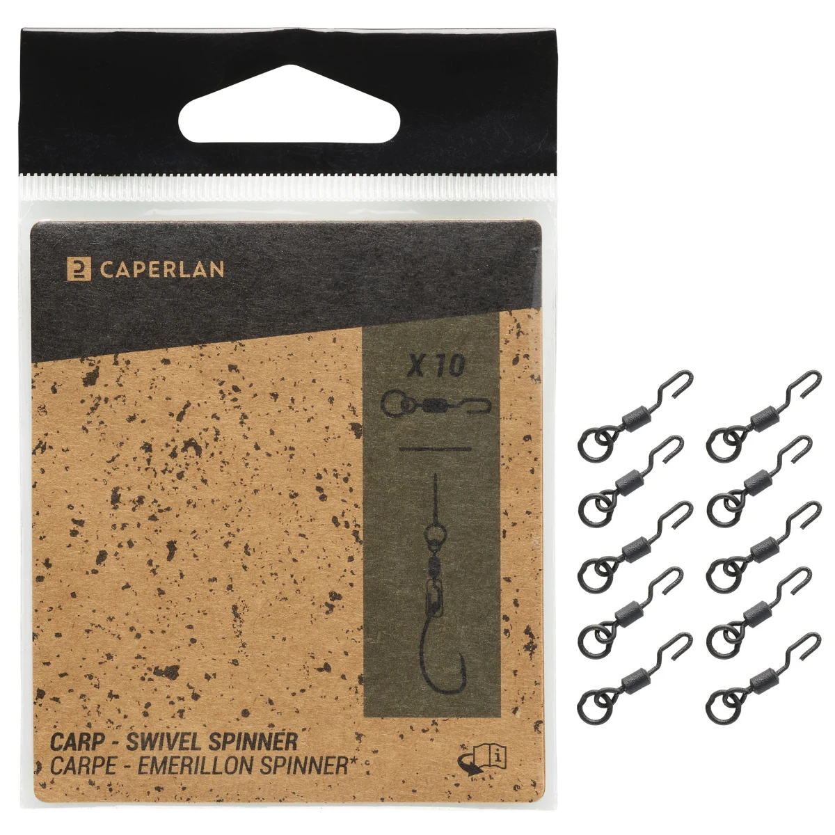 CAPERLAN Obrtlík na lov kaprov Swivel spinner 10 ks bez · záber 2