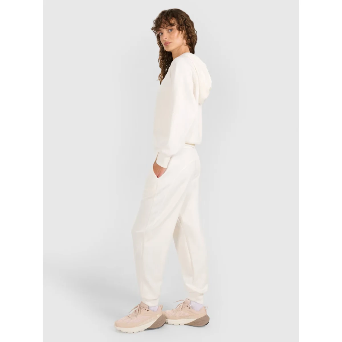 Dámská mikina se zipem 4F SWEATSHIRT F1835-WAW25TSWSF1835-11S-OFF WHITE · záber 5
