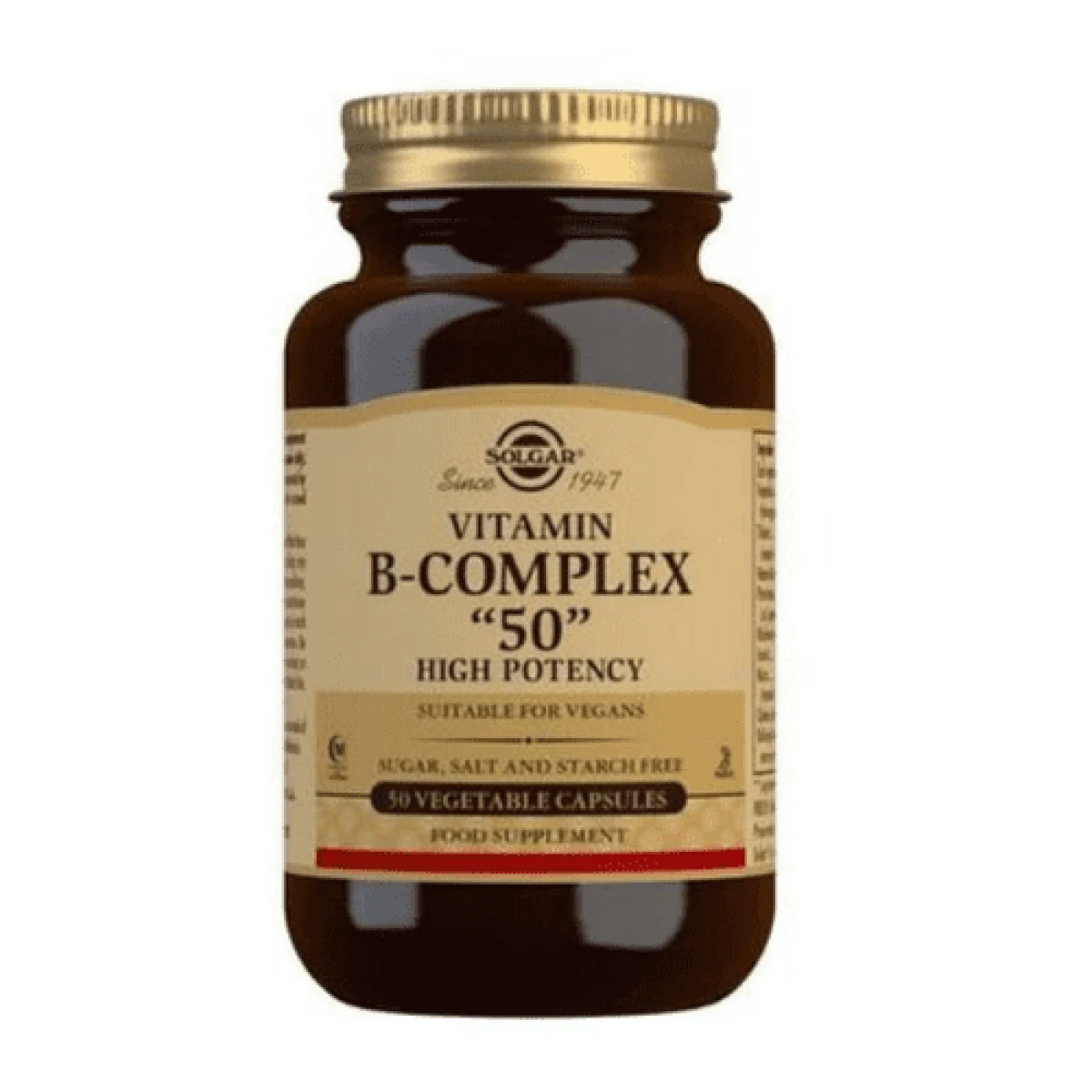 SOLGAR Vitamín B-komplex "50" 50 kapsúl · záber 1