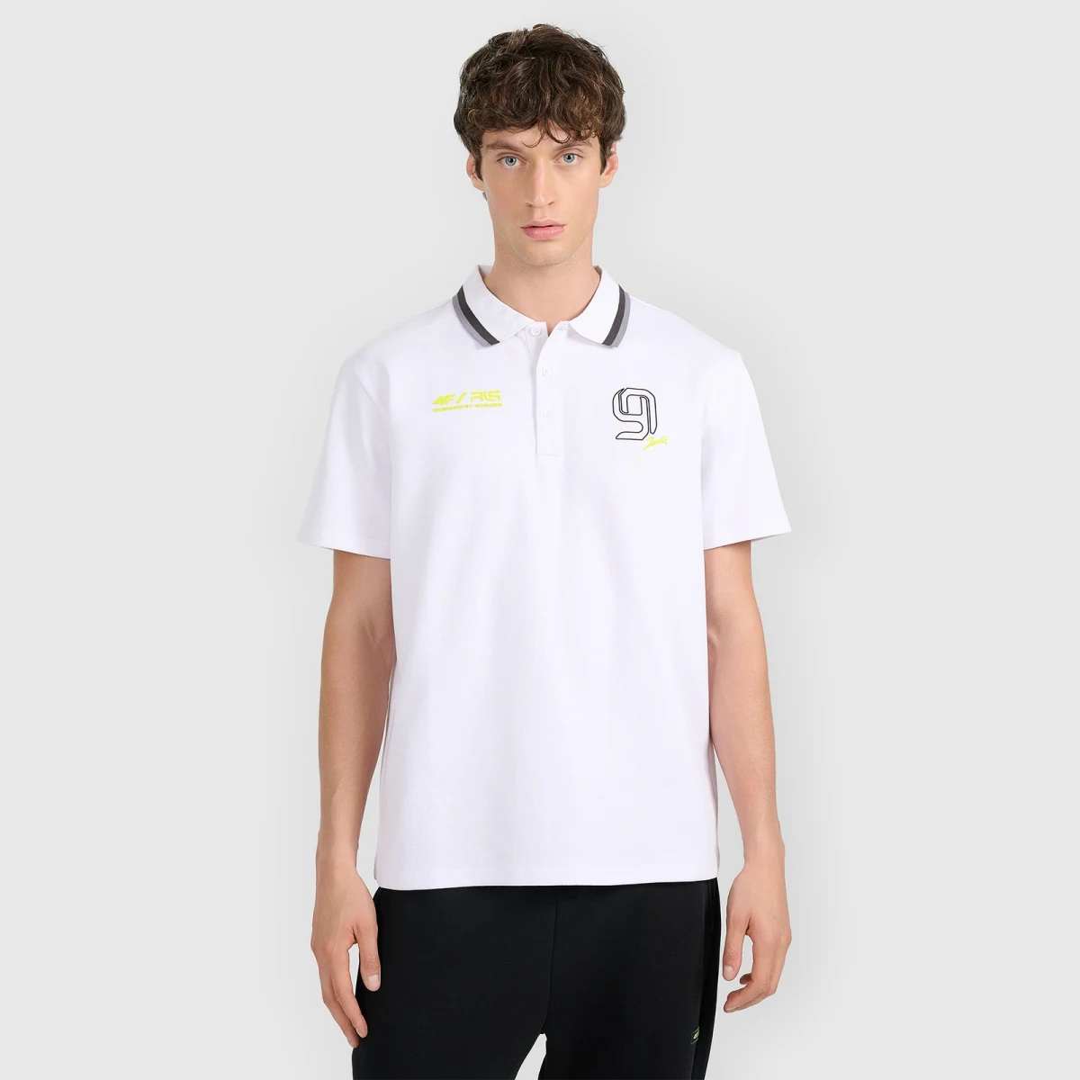 Pánské regular polo tričko 4F x Robert Lewandowski - bílé · záber 1