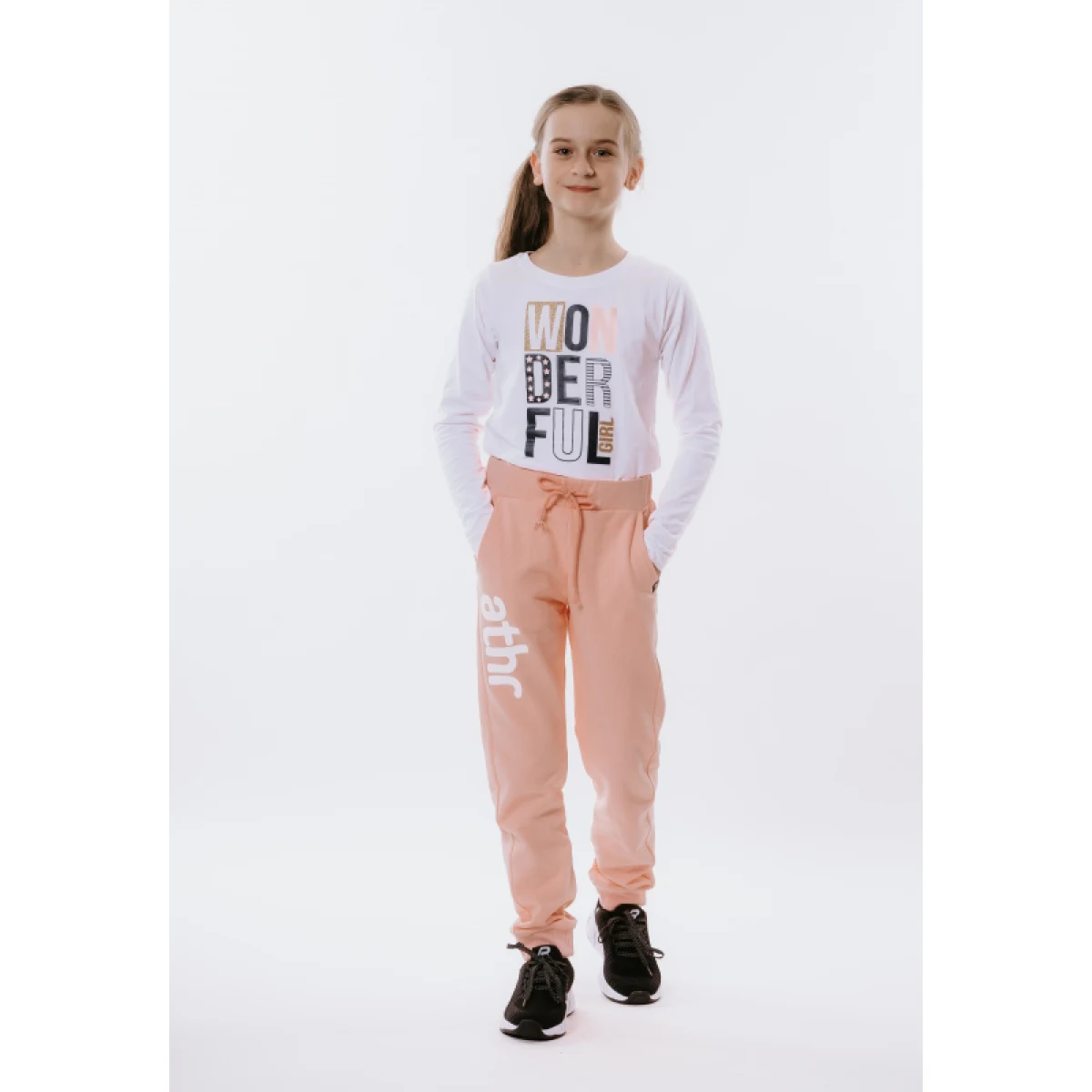Dievčenské tričko s dlhým rukávom AUTHORITY KIDS T-WONDERFUL navy · záber 10