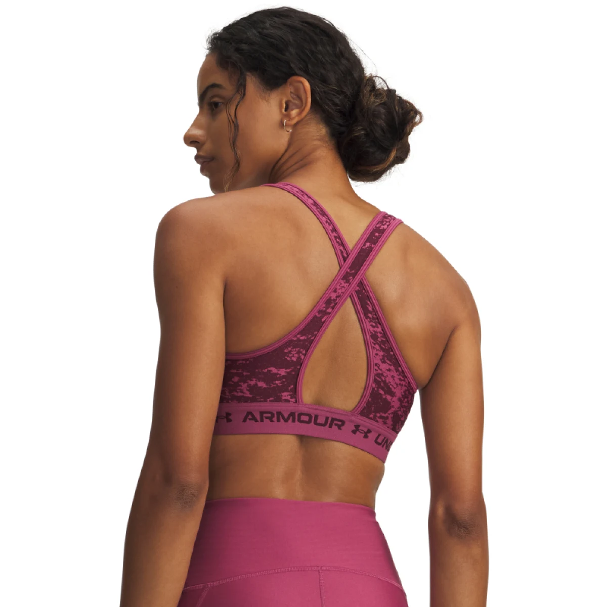Dámska tréningová športová podprsenka UNDER ARMOUR Crossback Mid Print · záber 2