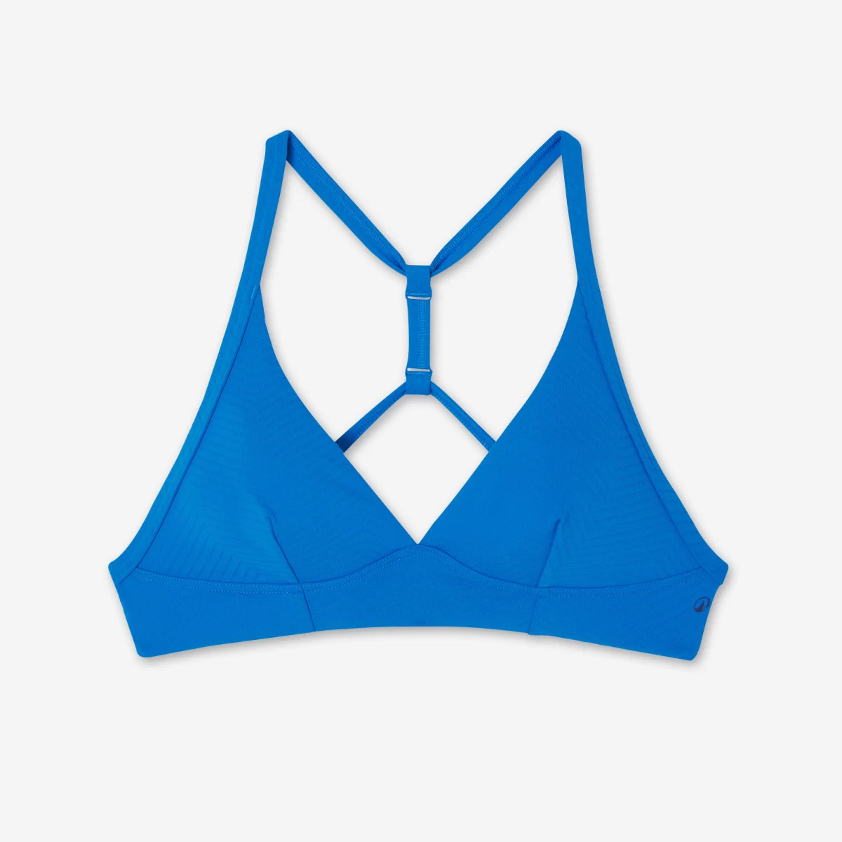 DECATHLON Vrchný diel dámskych plaviek na surfovanie Bea textúrovaný modrý 70B · záber 2