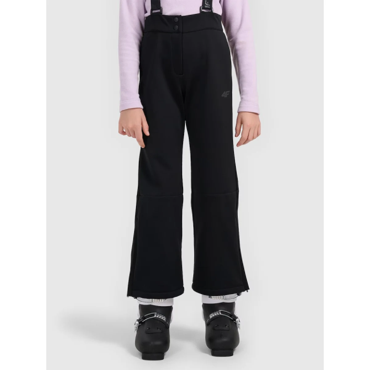 Dievčenské lyžiarske softshellové nohavice 4F JUNIOR TROUSERS 4FJRAW25TFTRF1263-20S · záber 2