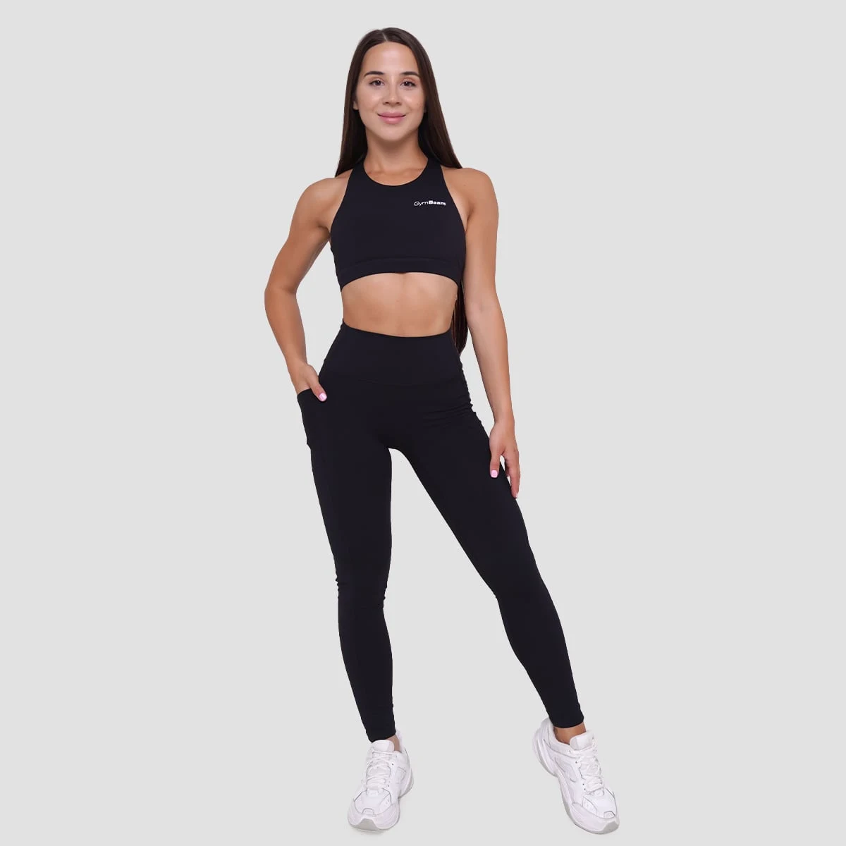 GymBeam Sportovní podprsenka Ignite Black - Velikost: XXL | Barva: Čierna | Hmotnost: 0,146 kg | Balení: 120 · záber 4