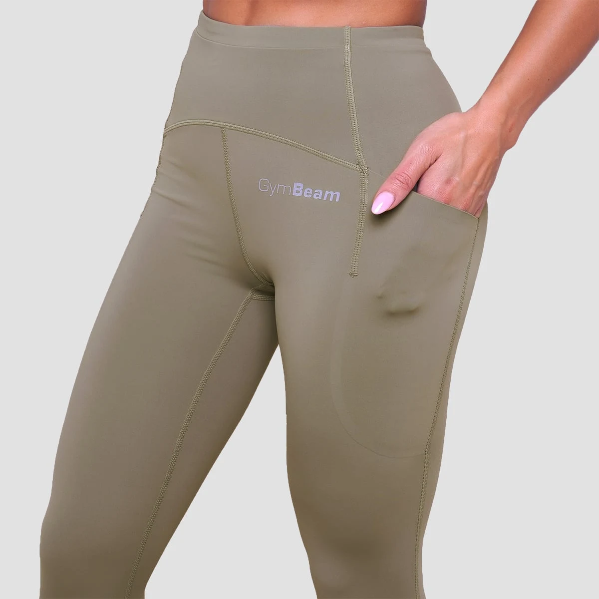 GymBeam Ženske tekaške pajkice Pulse Vetiver - Velikost: XXL | Barva: zelená | Teža: 0,27 g | Pakiranje: 70 · záber 2