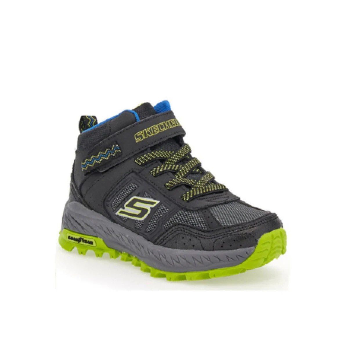 Chlapecká kotníková turistická obuv SKECHERS Fuse Tread Trekor black lime · záber 1