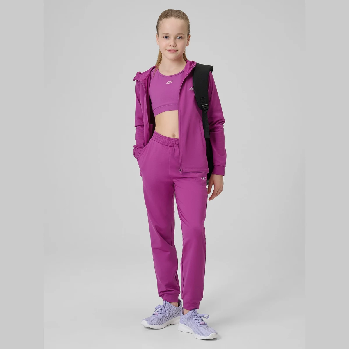 Dívčí sportovní jogger kalhoty - růžové · záber 1