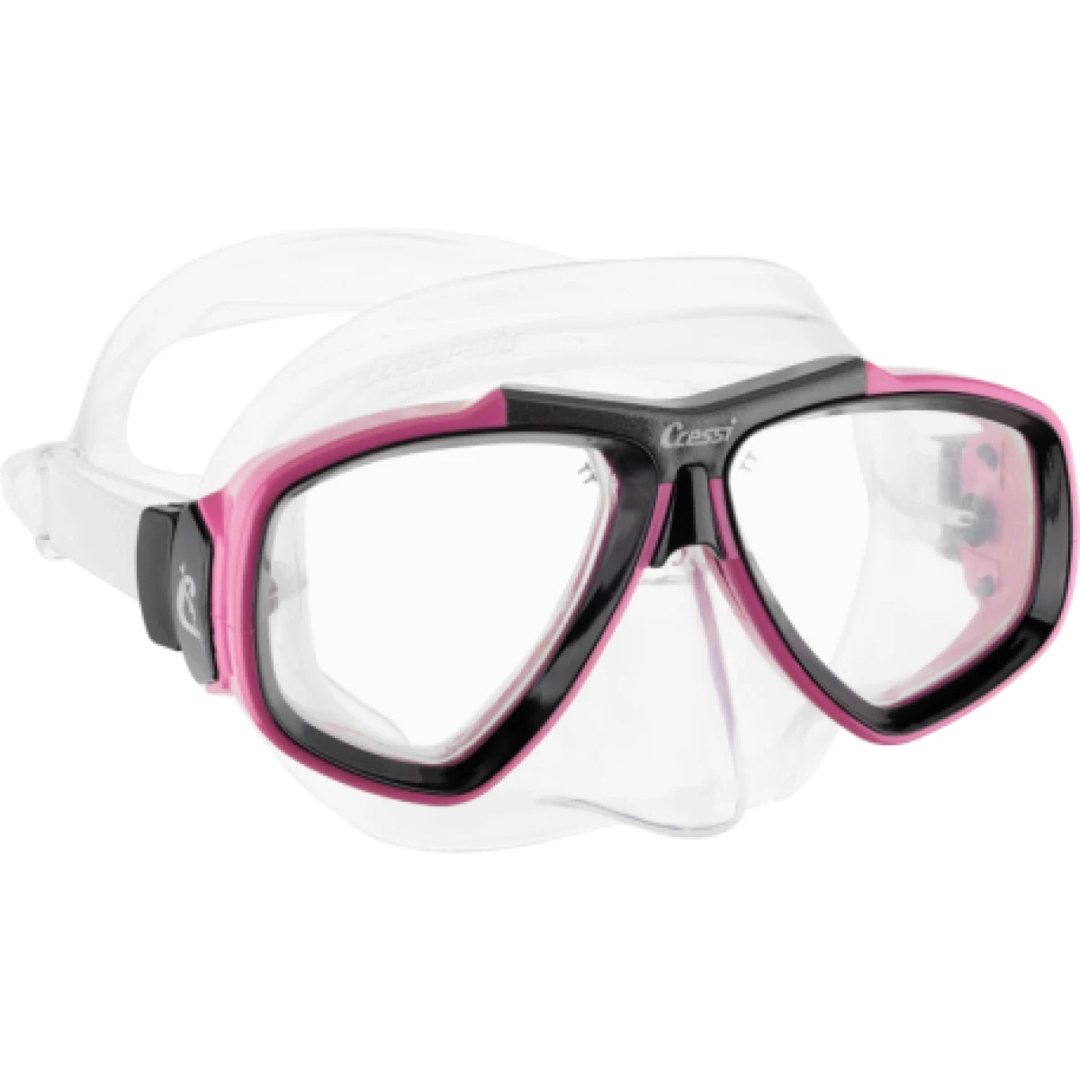 Potápěčská maska CRESSI FOCUS MASK SIL CLEAR FRAME PINK · záber 1