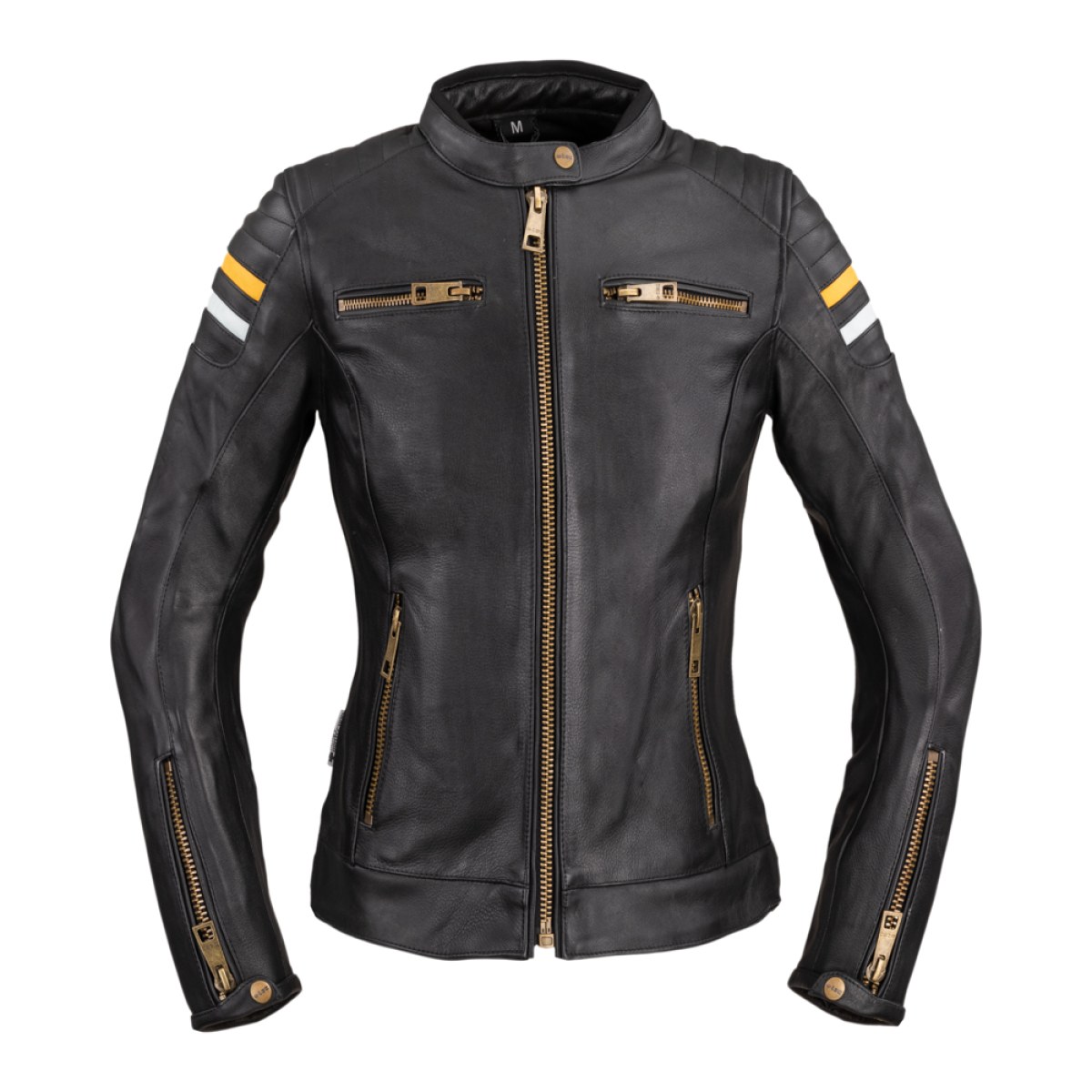 Dámska kožená moto bunda W-TEC Stripe Lady - Veľkosť: XL · záber 1