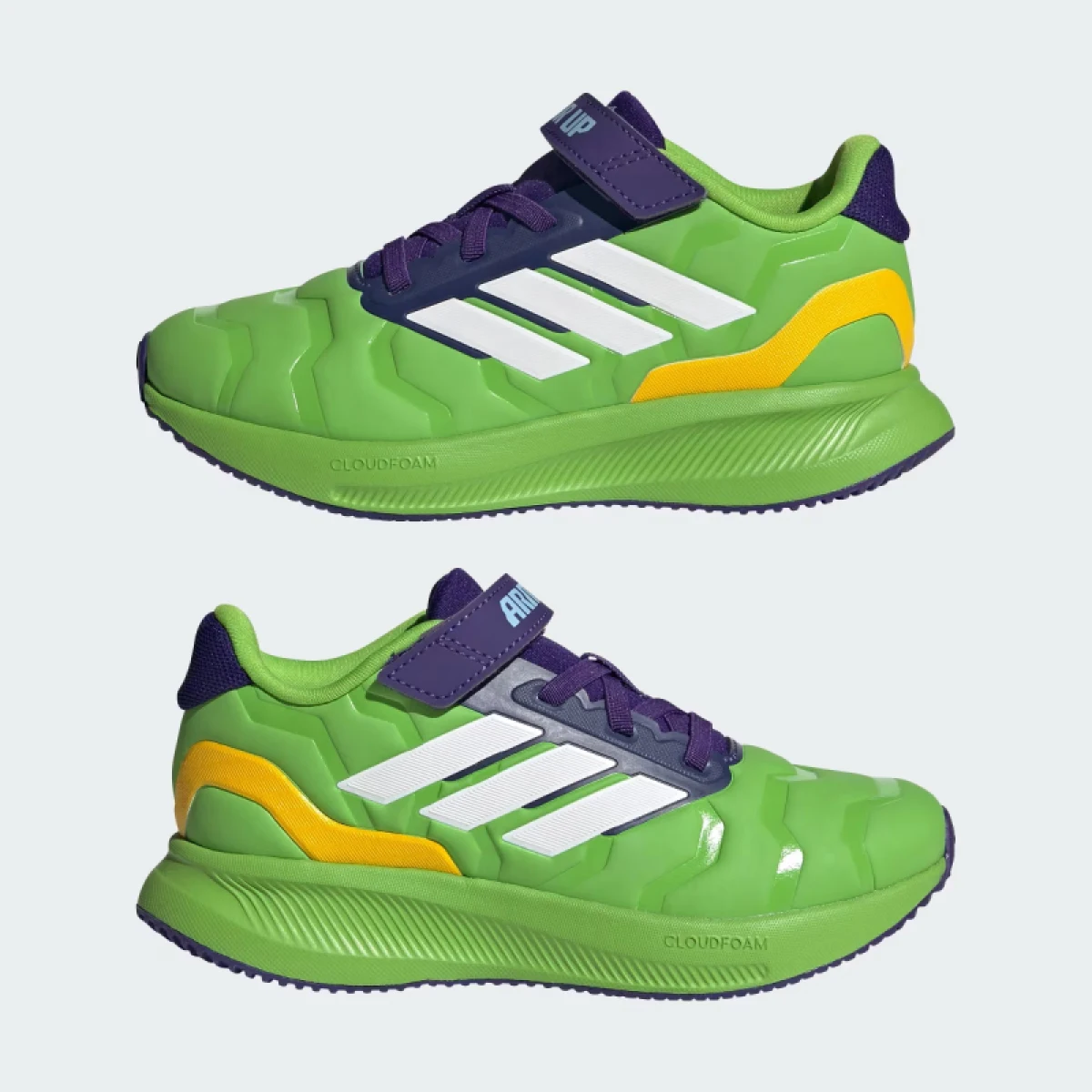 Chlapčenská športová obuv (tréningová) ADIDAS Runfalcon 5 Iron Hulk K semi solar green cloud white collegiate purple · záber 5