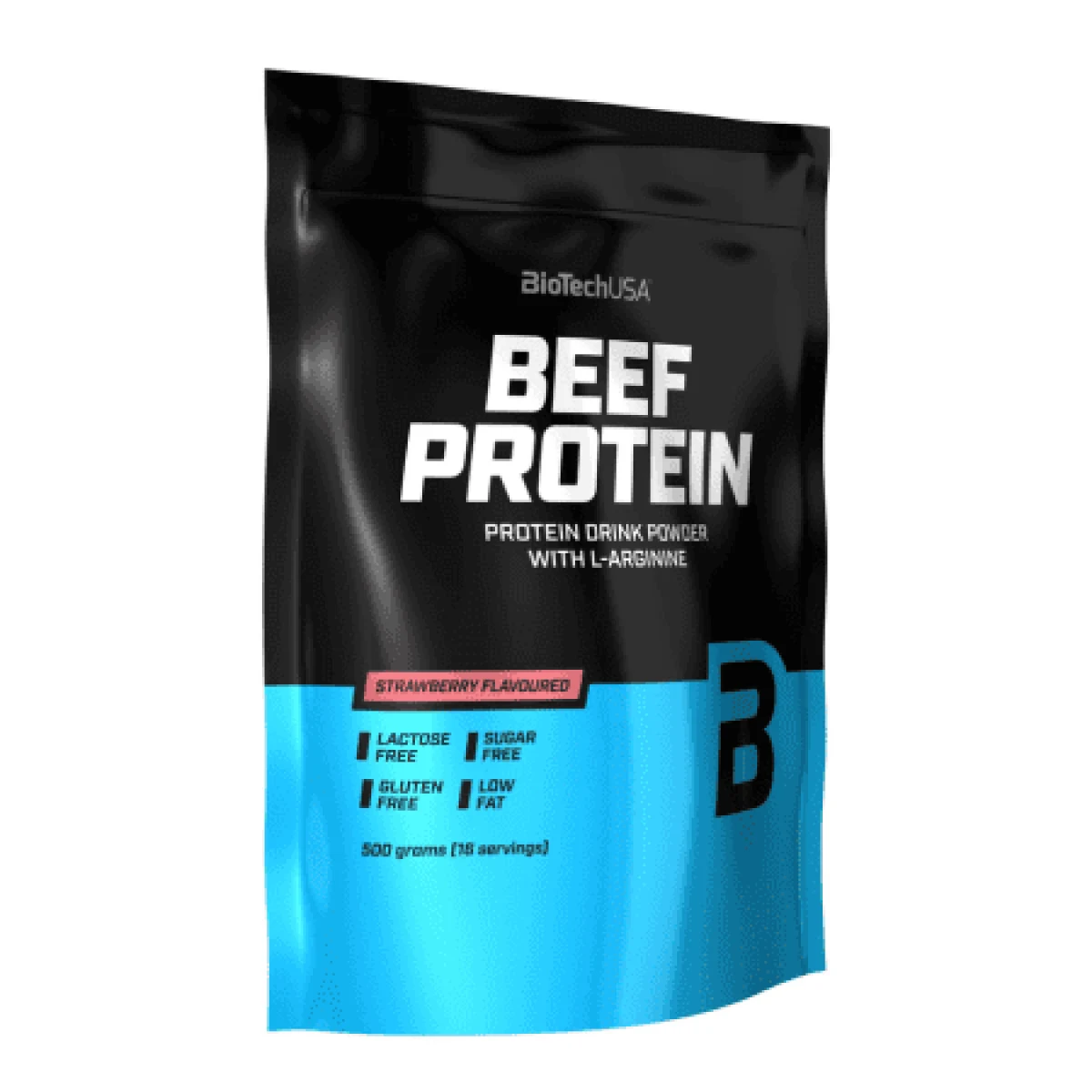 BioTechUSA Beef protein jahoda 500 g · záber 1