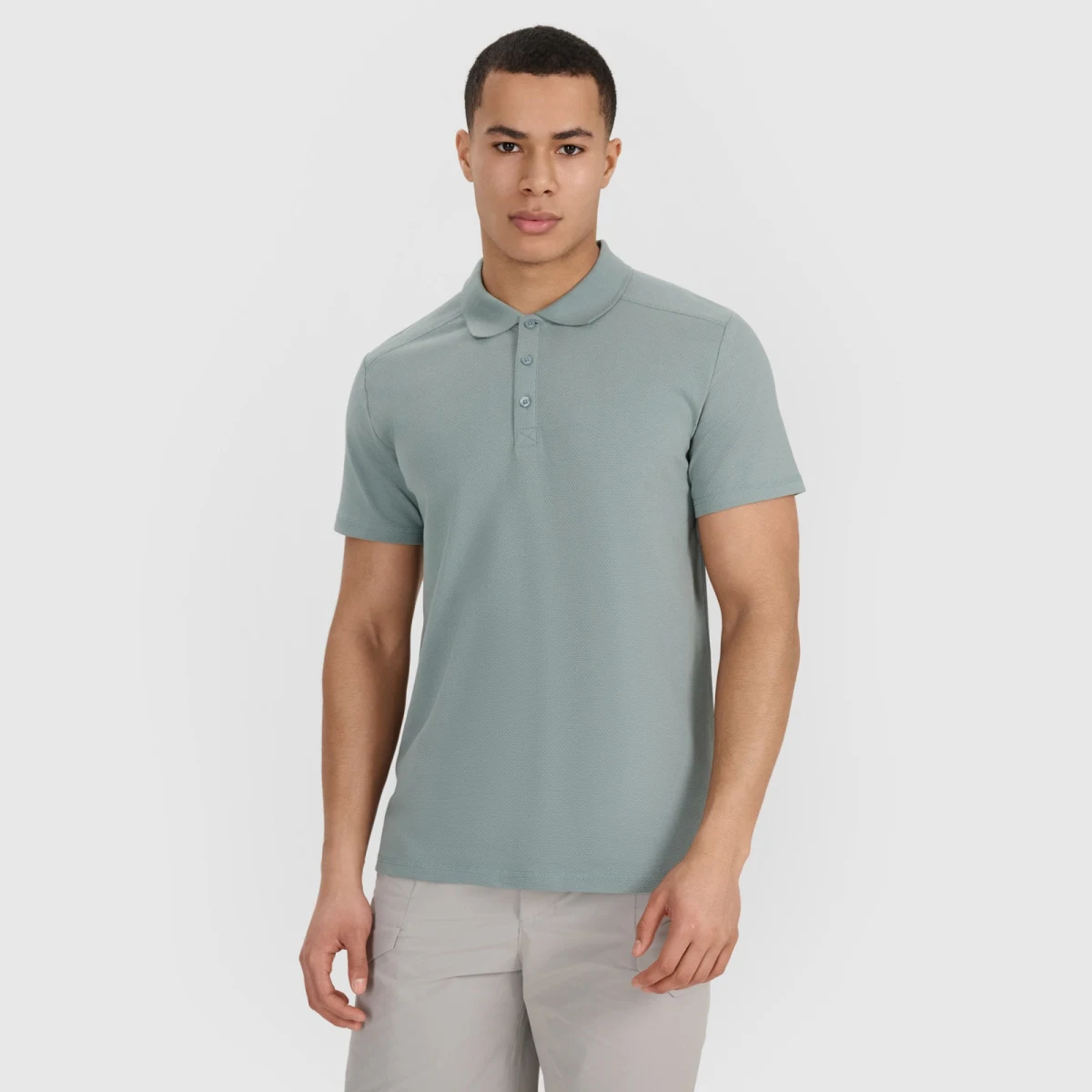 Pánské regular polo tričko - khaki · záber 1