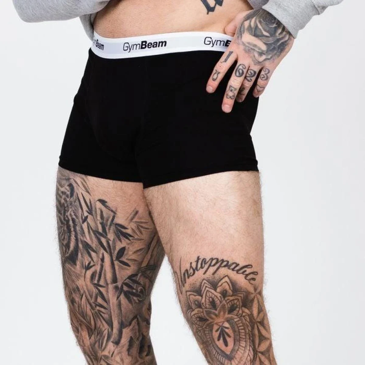 GymBeam Pánské boxerky Essentials 3Pack Black - Barva: čierna · záber 1