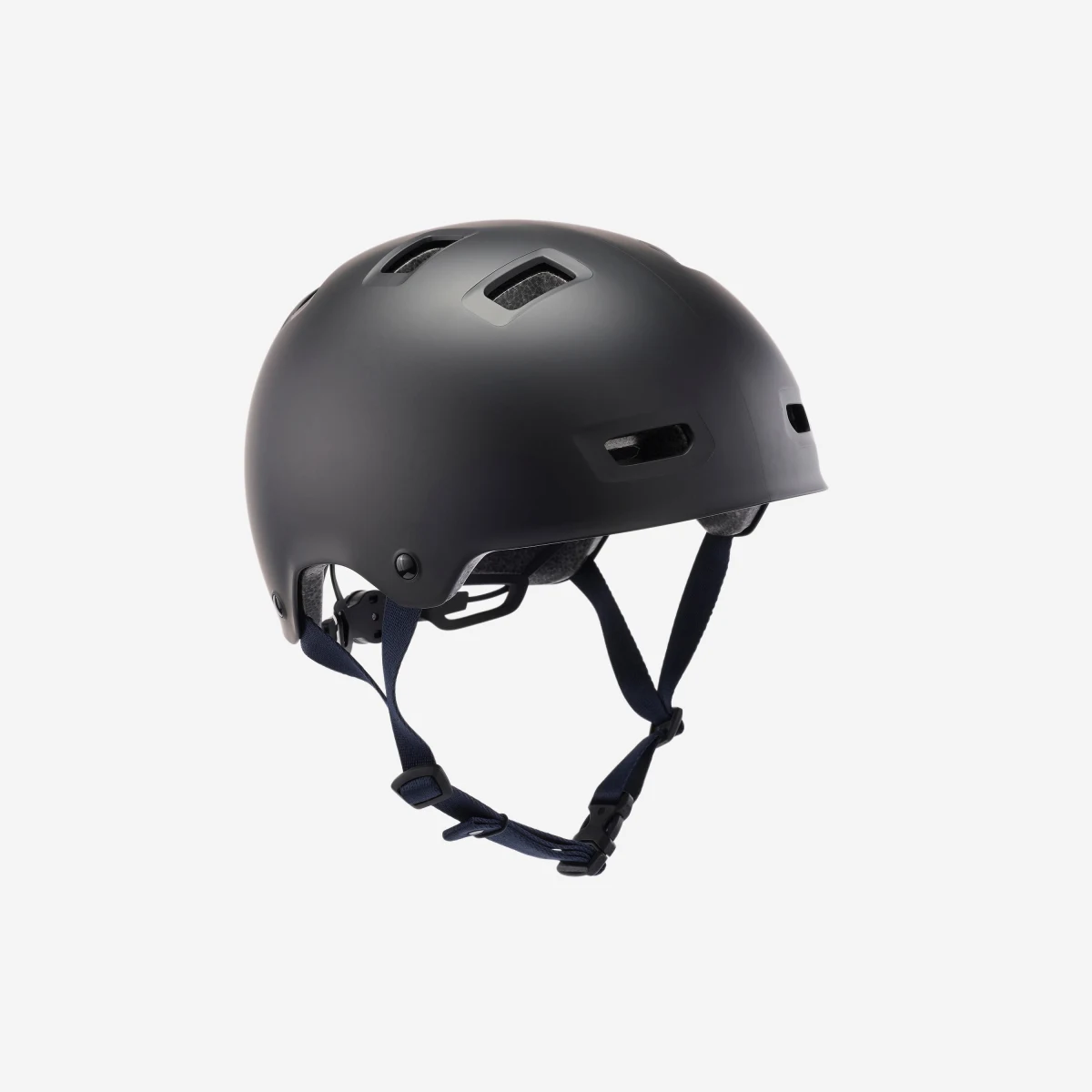 BTWIN Prilba MF500 na kolieskové korčule, skejtbord a kolobežku čierno-modrá XS (48-52 cm) · záber 1