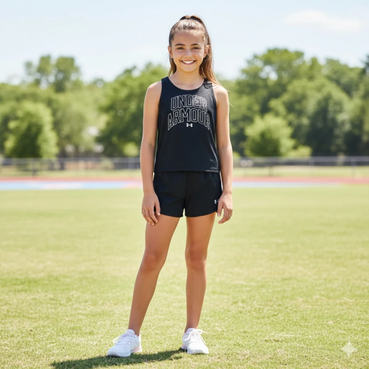 Dievčenské tréningové tielko UNDER ARMOUR UA Motion Branded Tank · záber 5