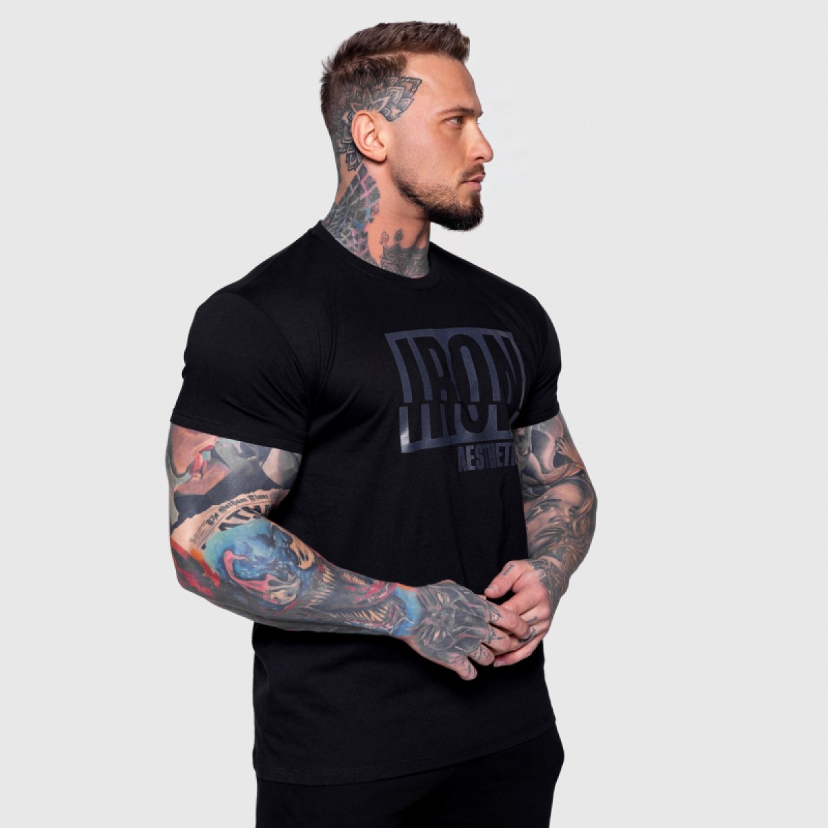 Férfi póló Iron Aesthetics Slash, fekete · záber 4