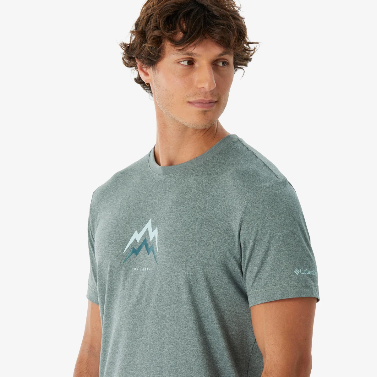 COLUMBIA COLUMBIA pánske turistické tričko krátky rukáv sivé 2XL · záber 2