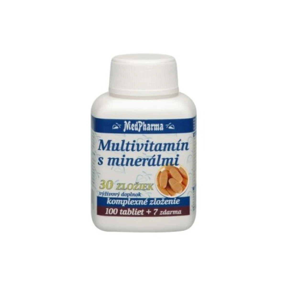 MEDPHARMA Multivitamín s minerálmi 30 zložiek 100 + 7 tabliet ZADARMO · záber 1
