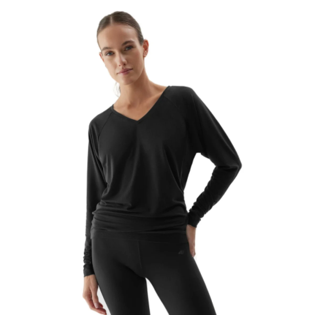 Dámské tréninkové tričko s dlouhým rukávem 4F LONGSLEEVE FNK-AW23TFLOF153-22S-ANTHRACITE · záber 1