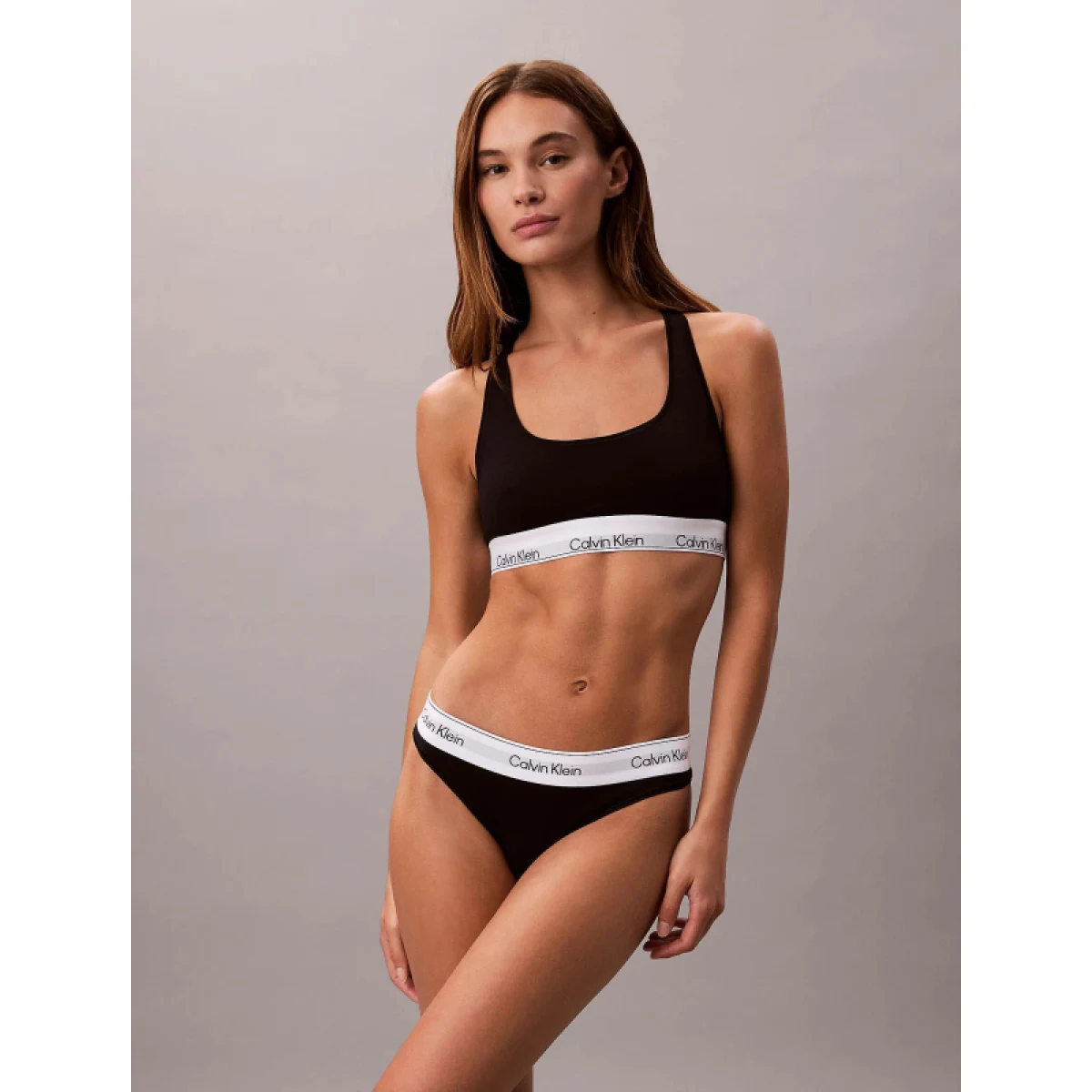 Dámske nohavičky CALVIN KLEIN Brazilian Briefs Icon Cotton Modal black · záber 2