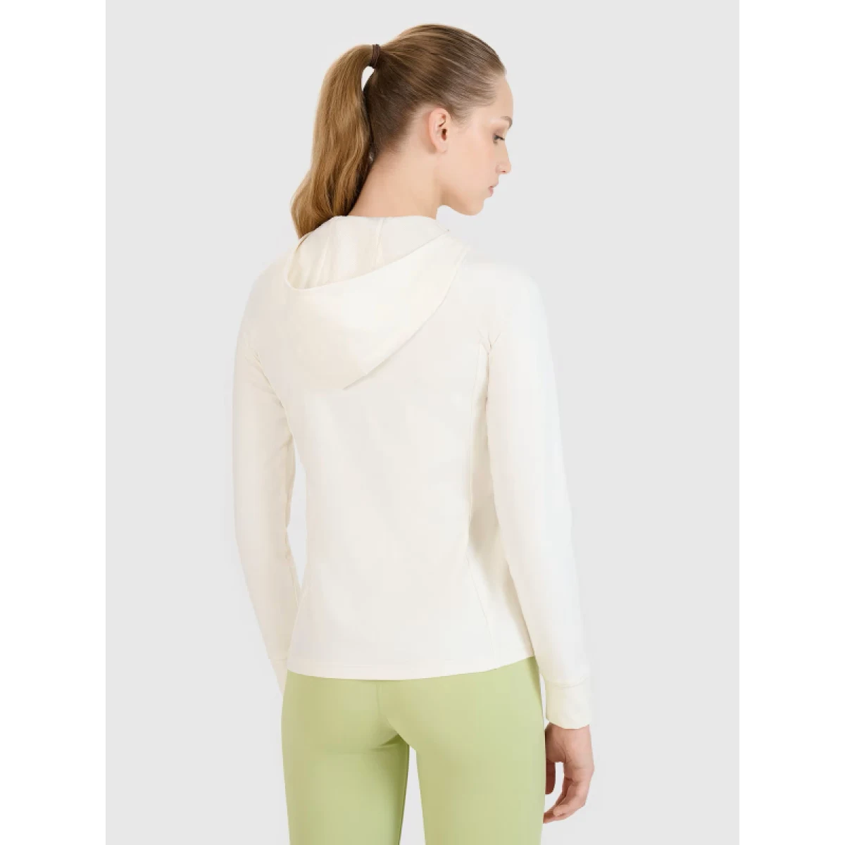 Dámská tréninková mikina se zipem 4F SWEATSHIRT FNK F467-11S-OFF WHITE · záber 3