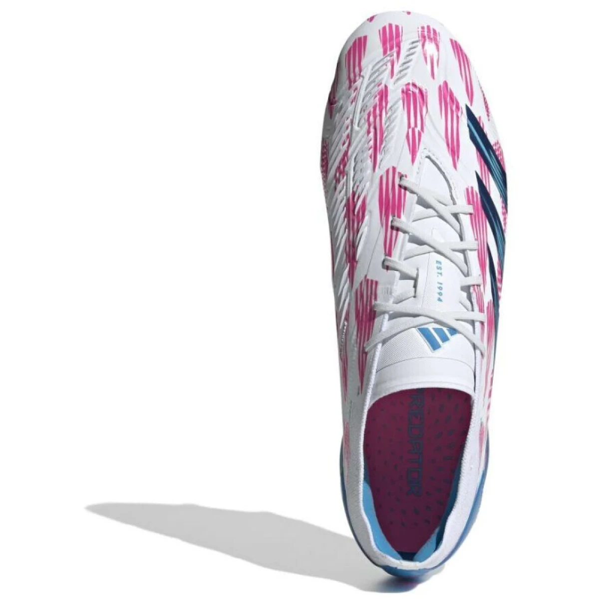 Pánské outdoorové fotbalové kopačky ADIDAS Predator Elite M FG cloud white solar blue solar pink · záber 5