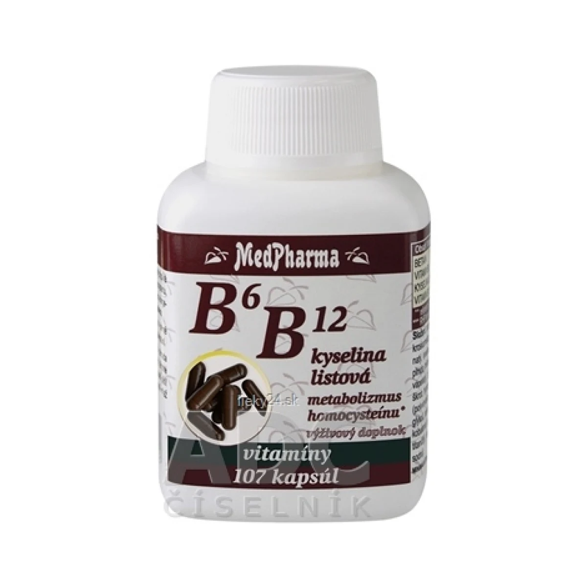 MedPharma vitamín B6, B12 + kyselina listová 107cps · záber 1