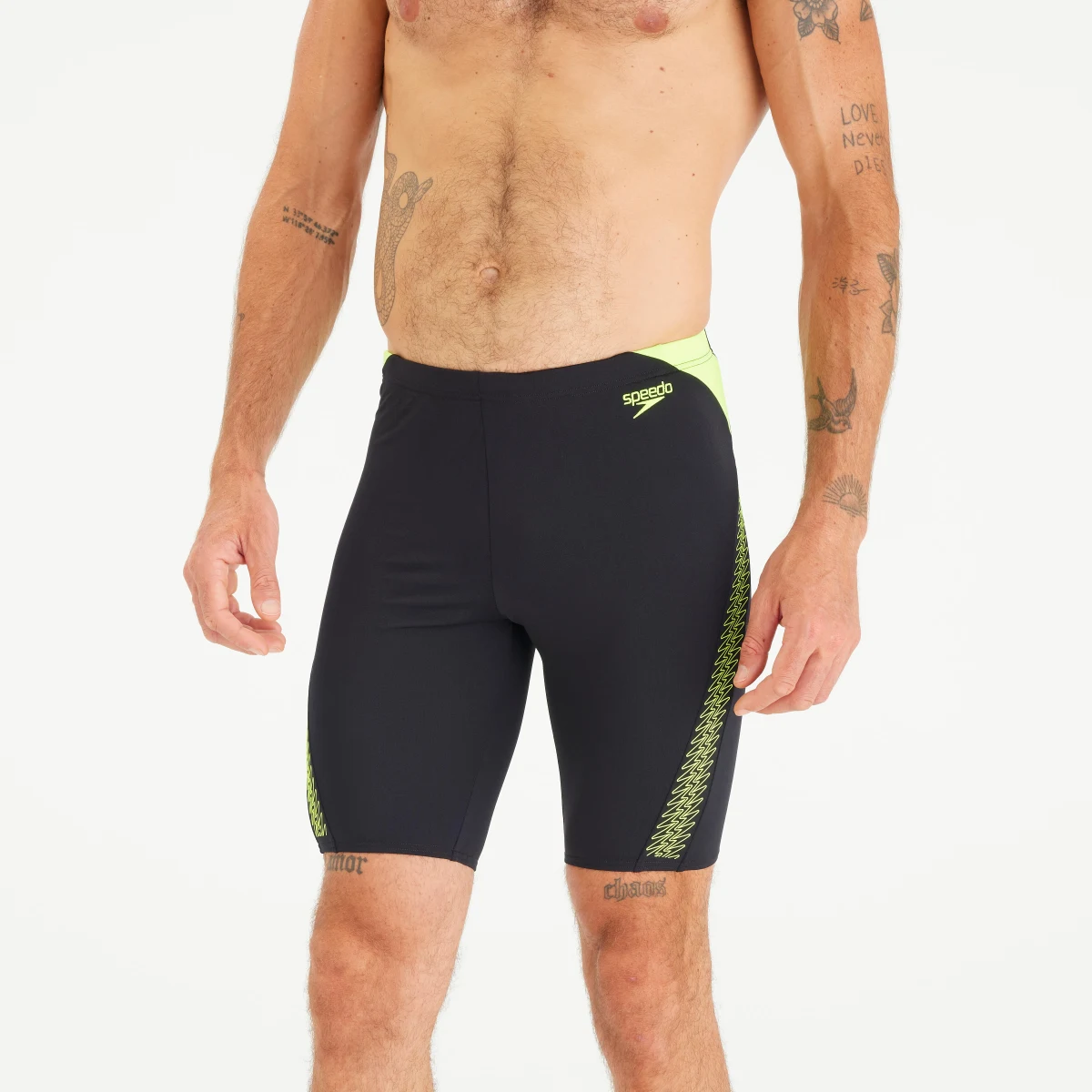 SPEEDO SPEEDO jammer pánske boxerkové plavky dlhé čierno-žlté L-XL · záber 1