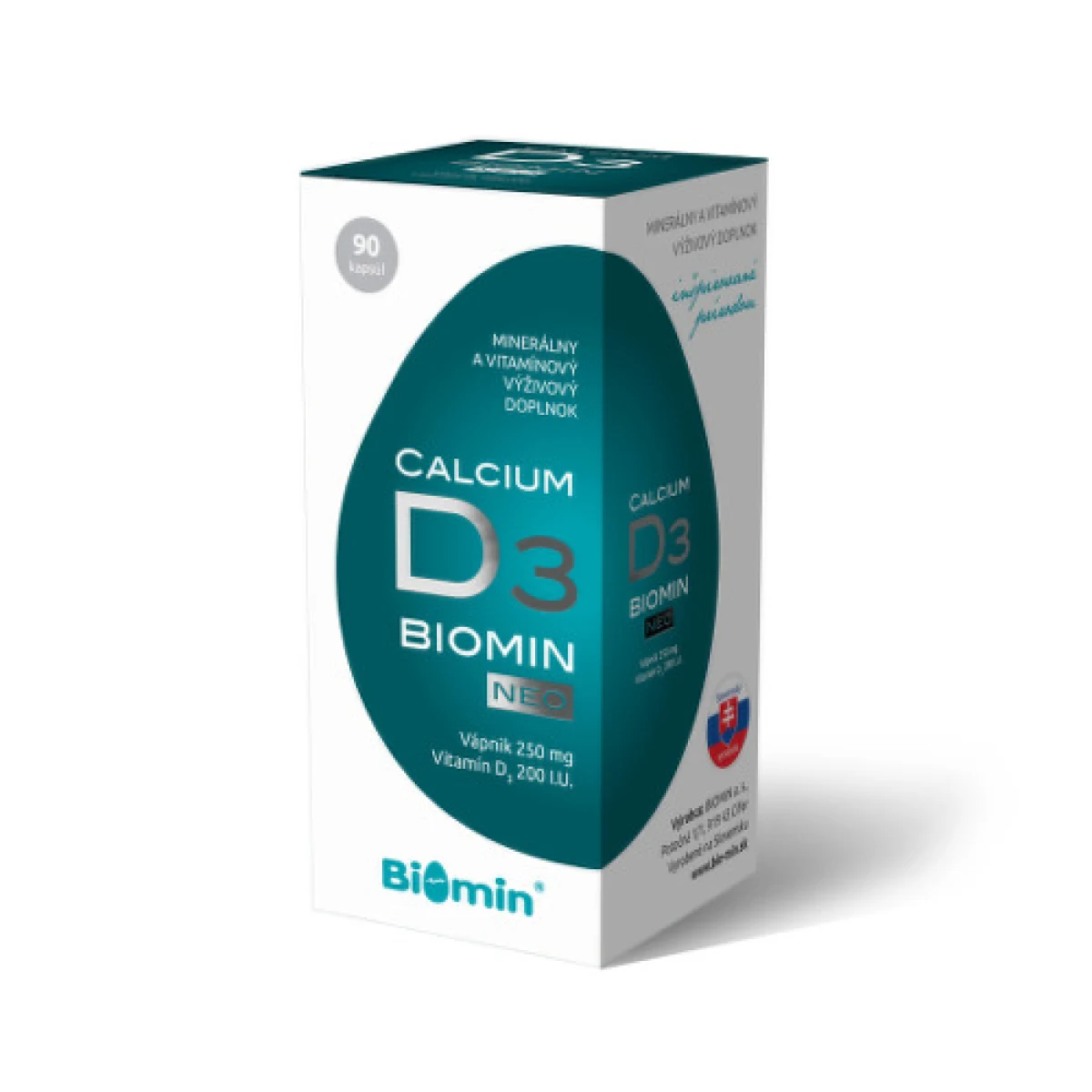 BIOMIN Calcium neo s vitamínom D3 90 tabliet · záber 1