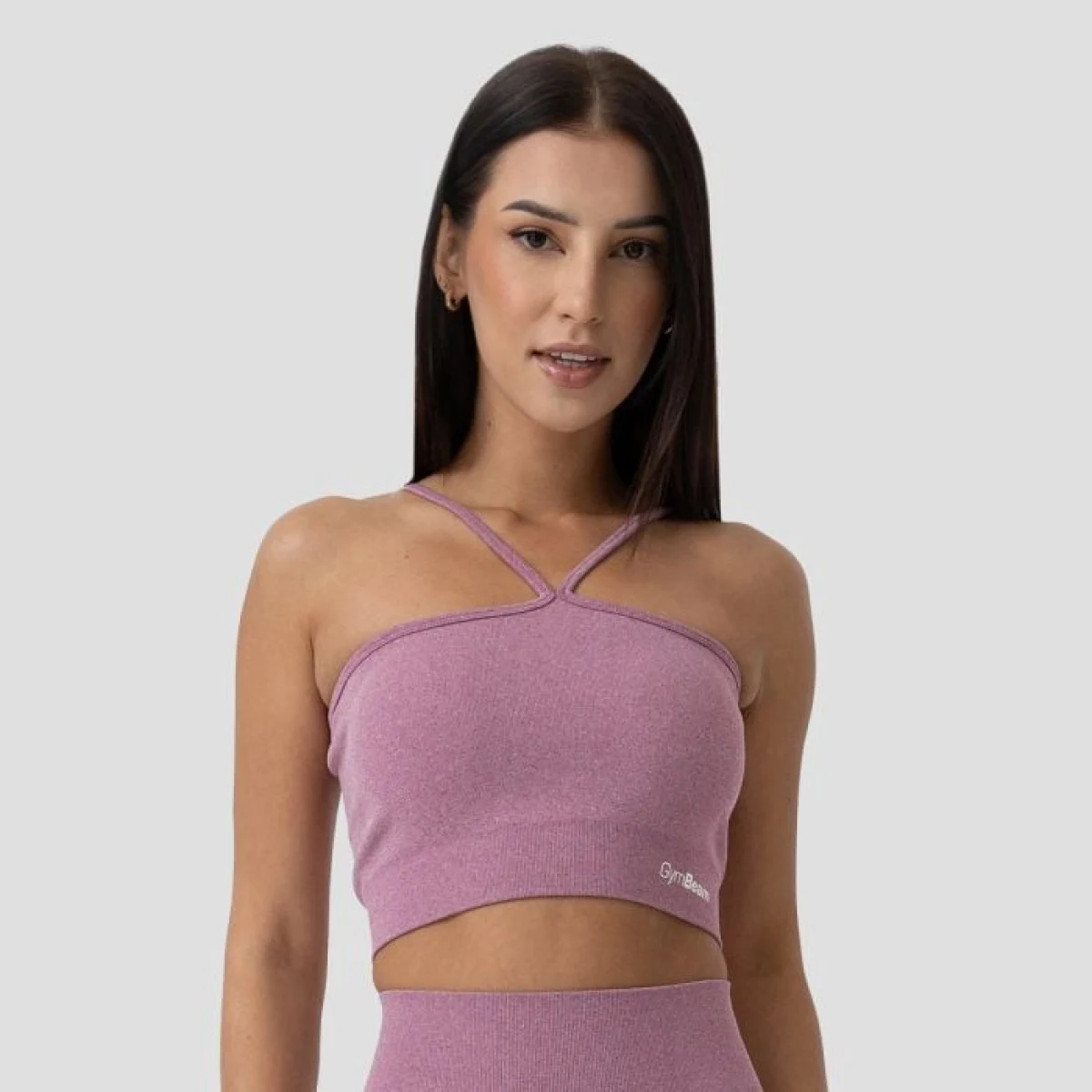 Спортен сутиен FLO Halter Bra Violet - GymBeam · záber 1