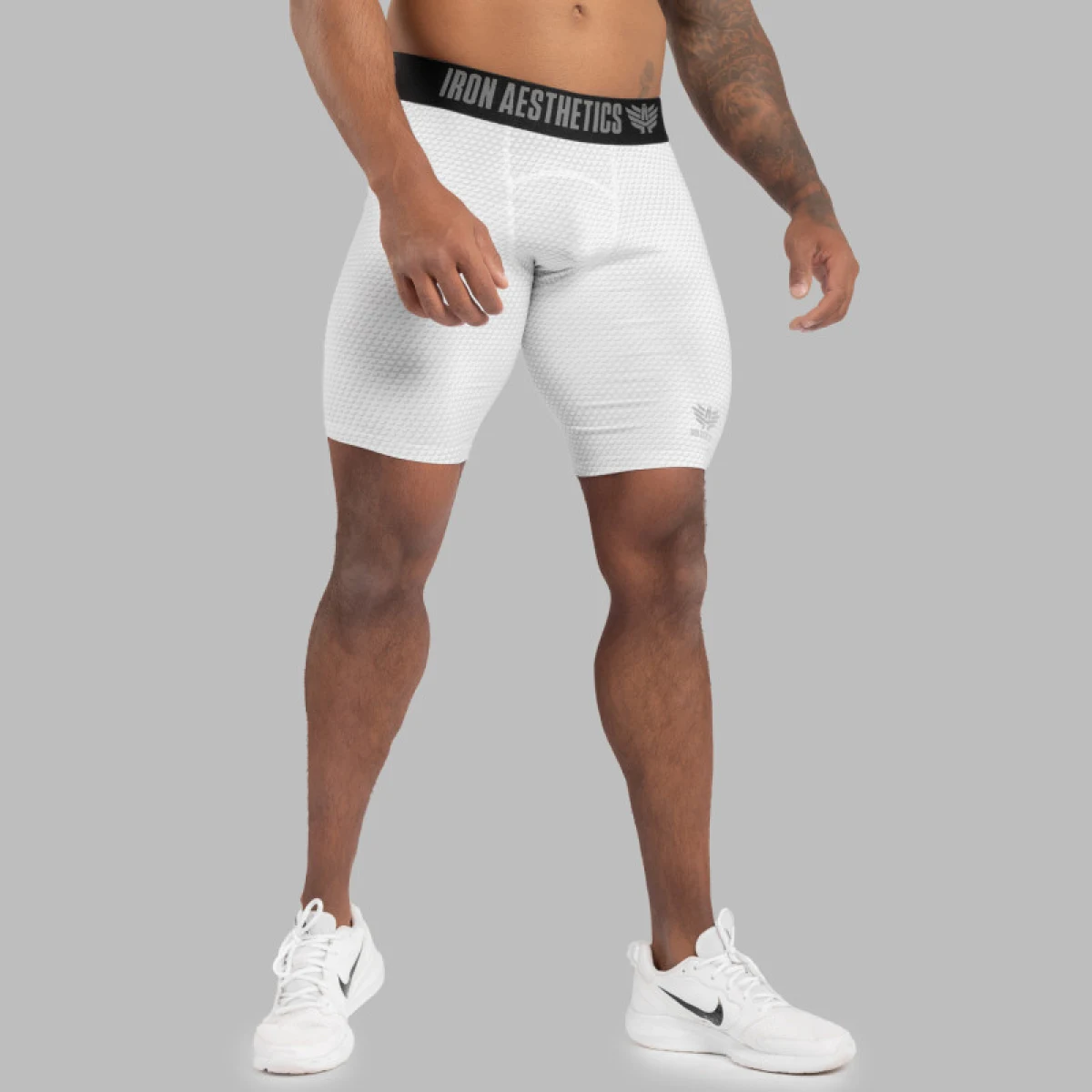 Funkčné šortky Iron Aesthetics Evolution, biele · záber 4