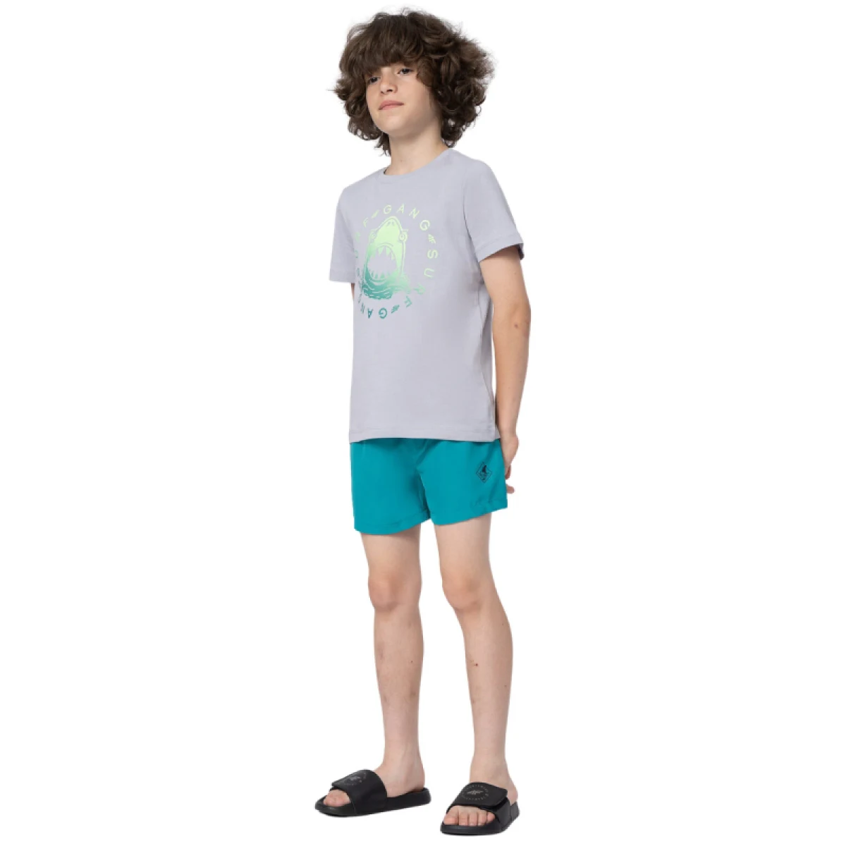 Chlapecké plavky 4F JUNIOR BOARD SHORTS M018-47S-MINT · záber 2