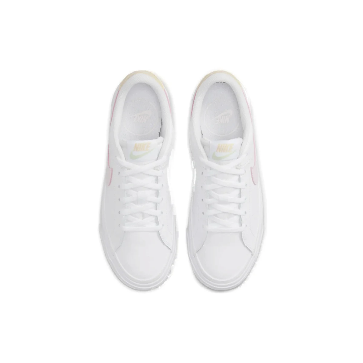 Dívčí vycházková obuv NIKE Court Legacy white pink foam honeydew · záber 3