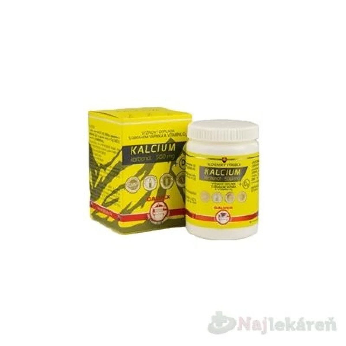GALVEX Kalcium karbonát 500 mg + D3 100 ks · záber 2