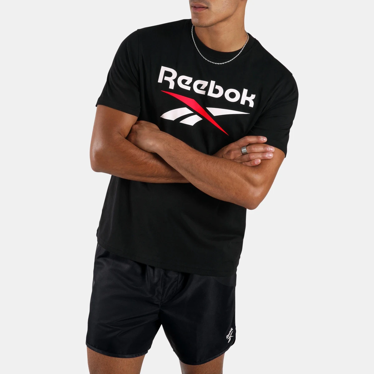 REEBOK REEBOK pánske bavlnené tričko s logom čierne XL · záber 1